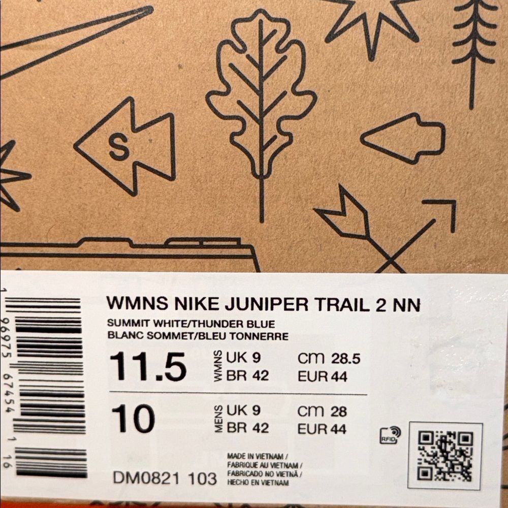 Nike Juniper Trail 2 Summit White Thunder Blue DM0821-103 Women’s Size 11.5 - Picture 6 of 6